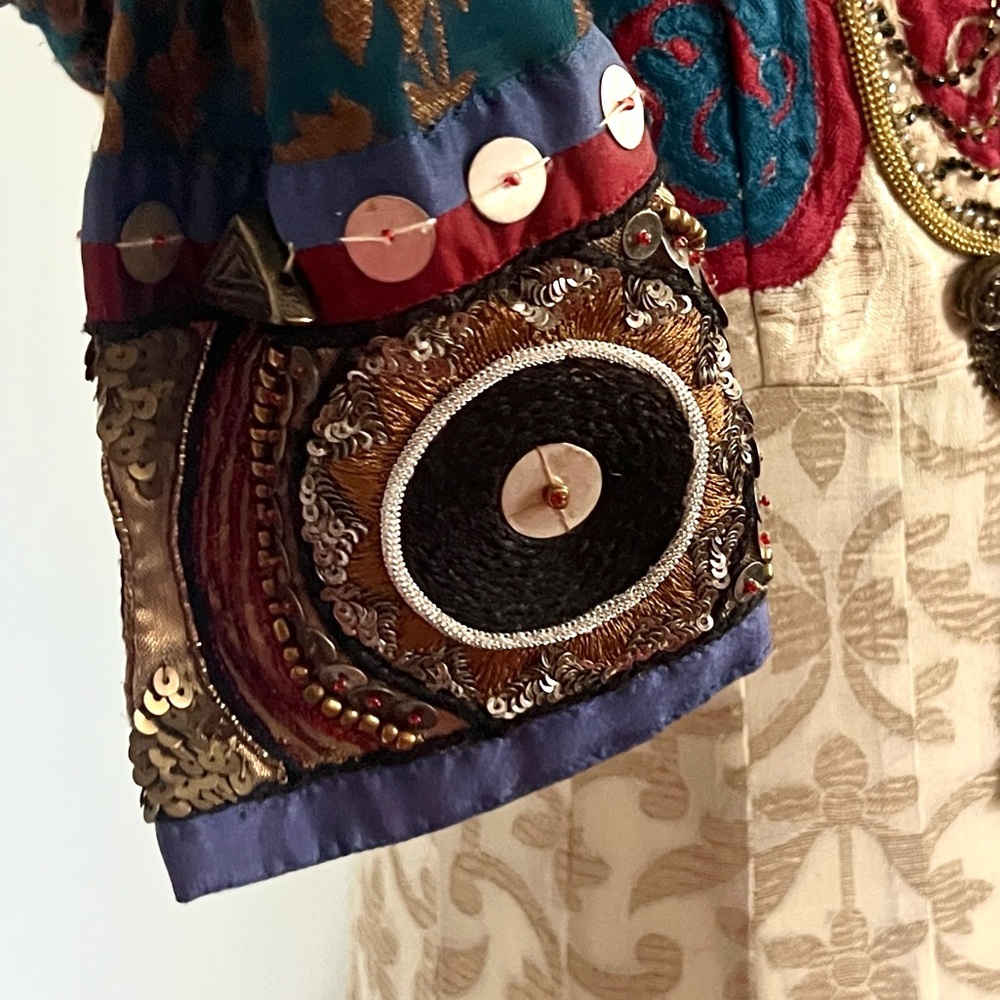 Karishma Heavily Embellished Anarkali Dress,Beaded Artisan Festival,EUC, Size S - Picture 7 of 14